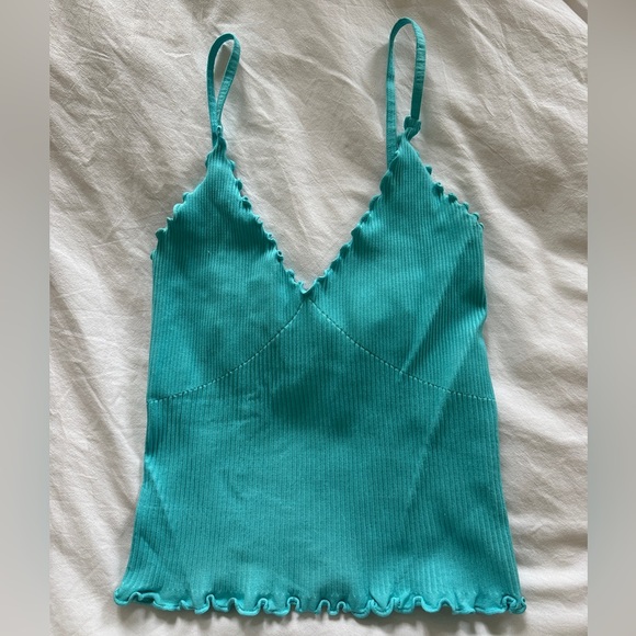 Free People Easy To Love Cami Size XS/S Turquoise - Picture 1 of 3